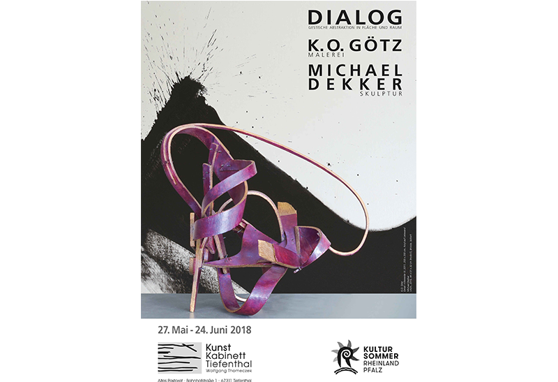 karl otto goetz malerei michael dekker skulptur dialog kunstkabinett tiefenthal plakat